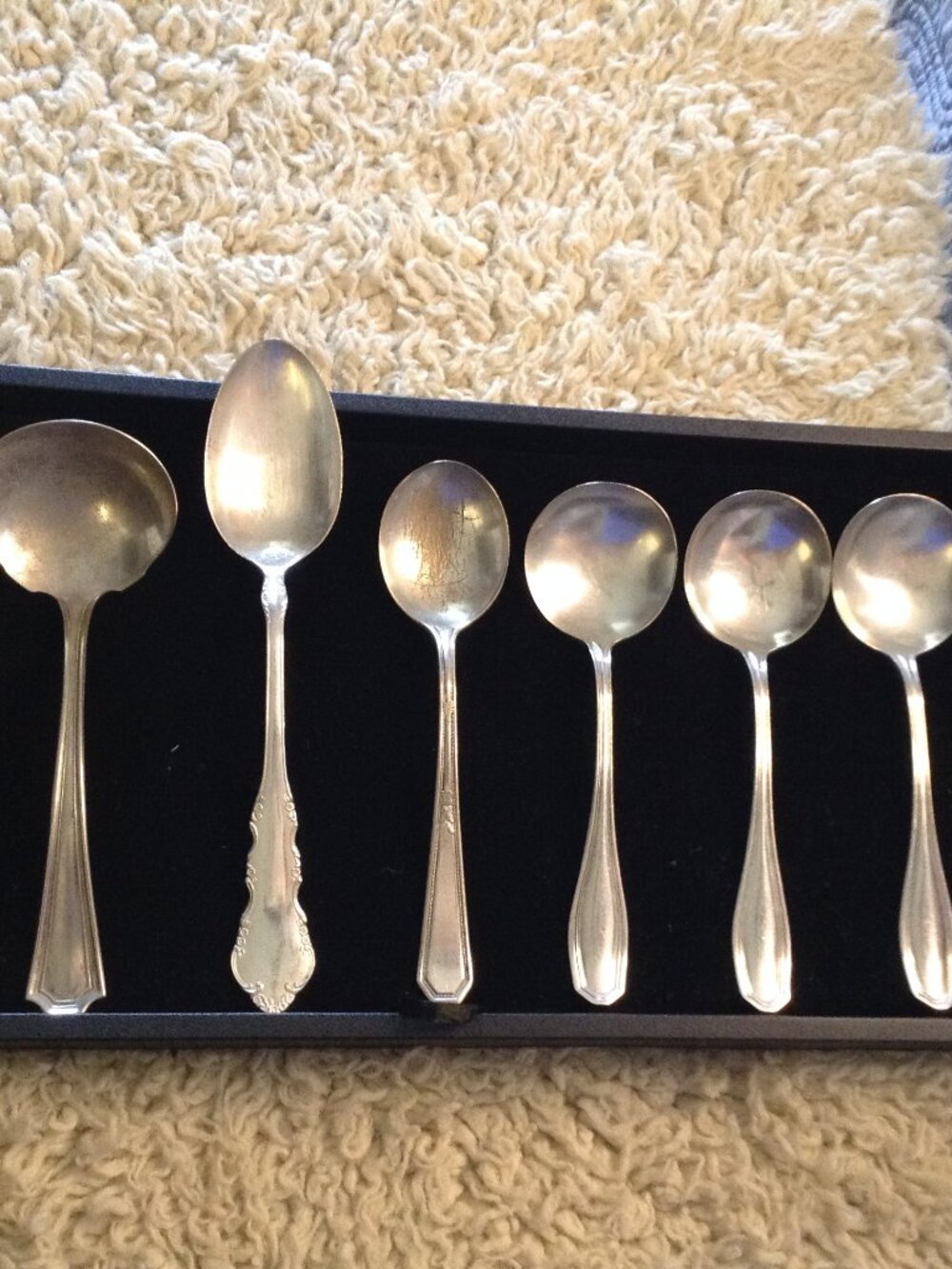 6 Pc Lot of EP Serving Spoons Reed & Barton Wm Rodgers Patterns Traditional